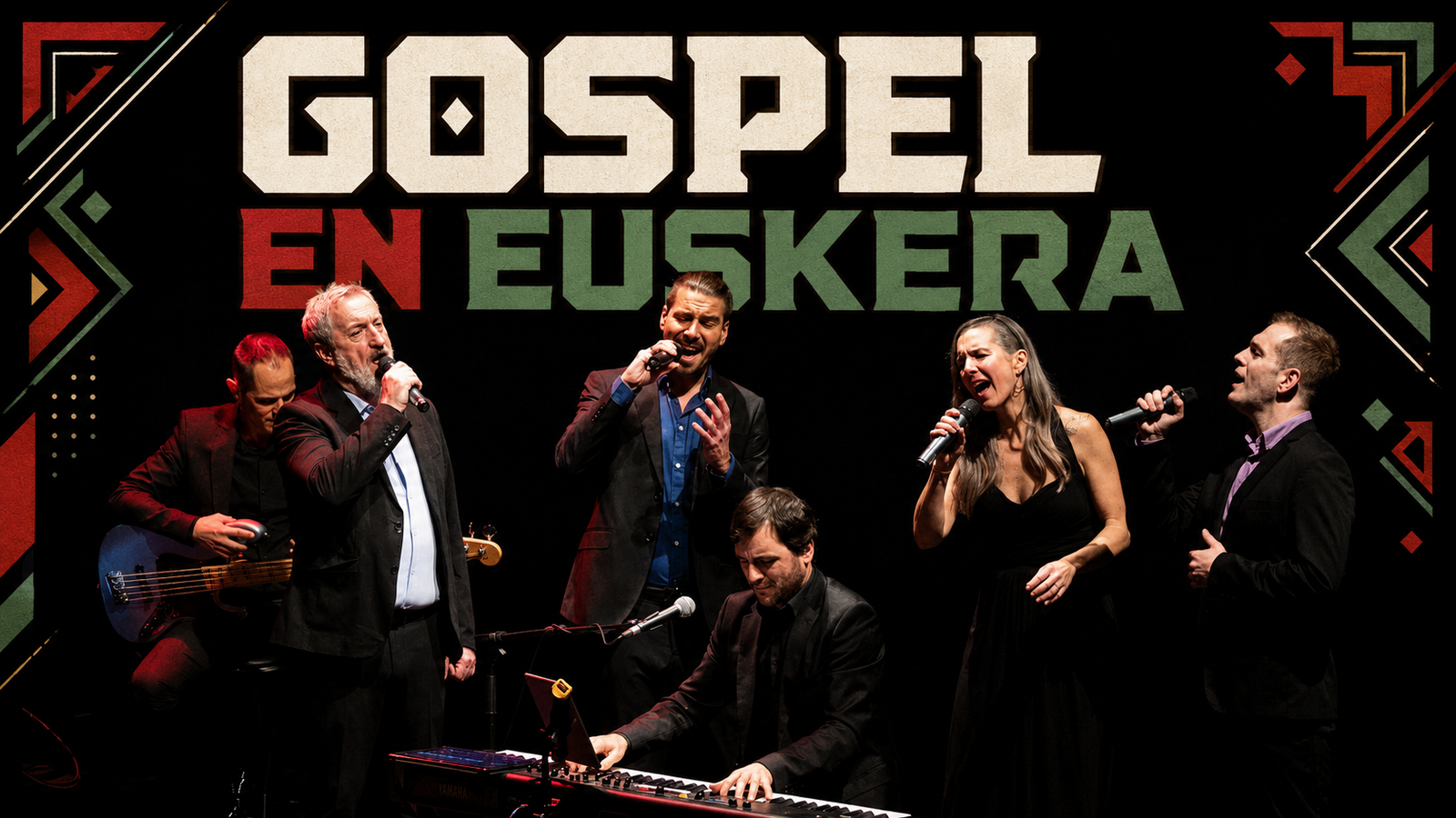 Grupo de gospel actuando en directo en el espectáculo Gospel en Euskera